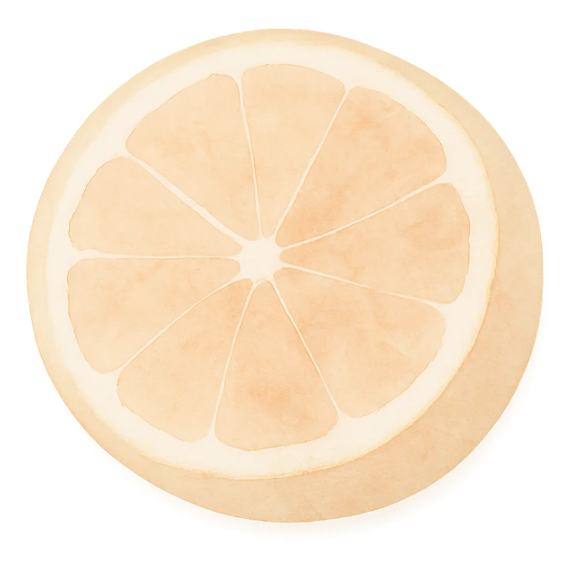 sliced orange sticker