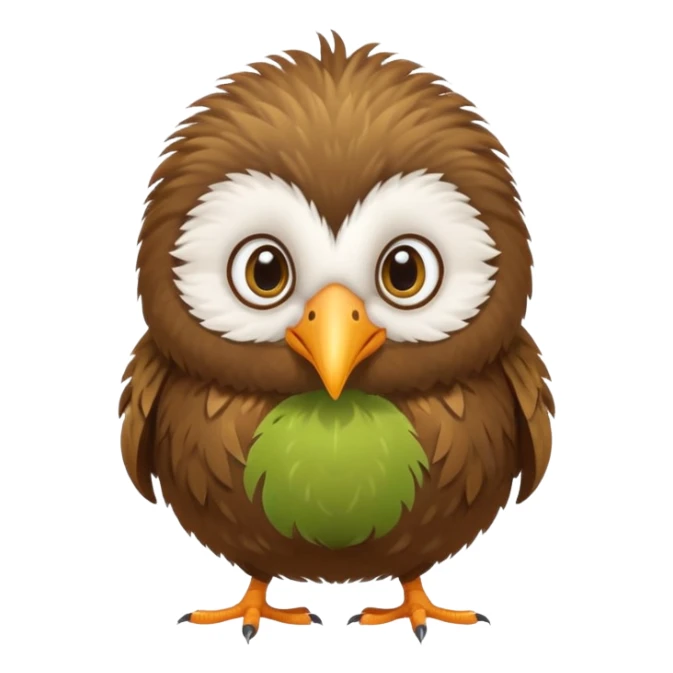 cute kiwi bird ai agent ( color fillable)  sticker