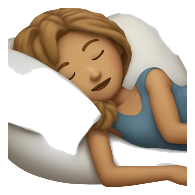 light brown hair girl sleeping on side sticker