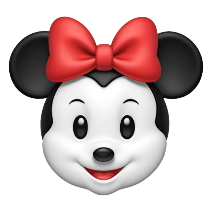 minnie mouse black and white outline sticker