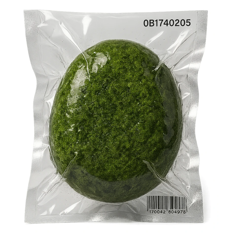 smooth stone covered in moss, glossy sticker