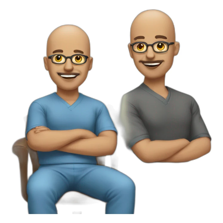 Bald 35 years therapist middleeast sticker