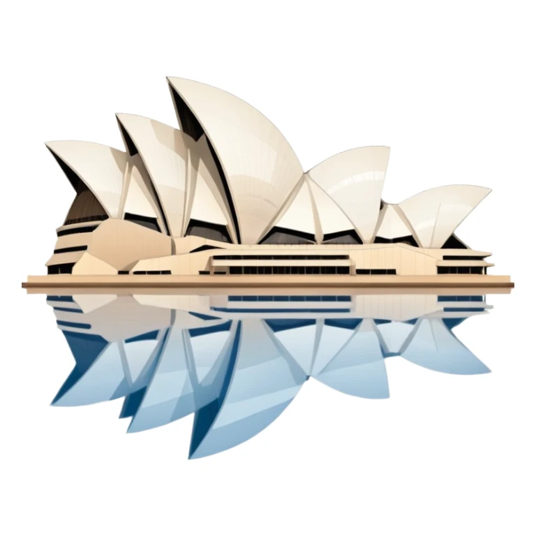 Sydney Opera House with water reflections sticker