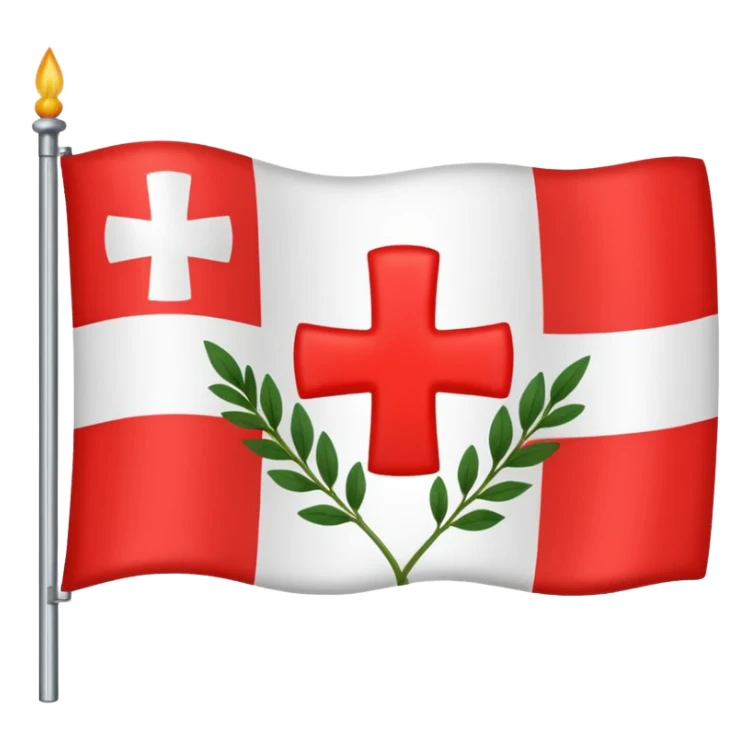 The herb of Rokiškis as a flag: devided in 4 parts... sticker