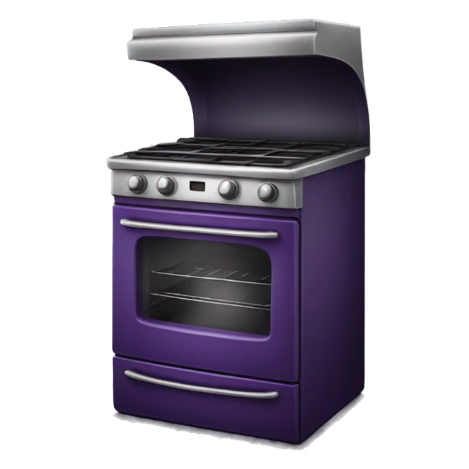 Realistic dark purple oven isolated.  sticker