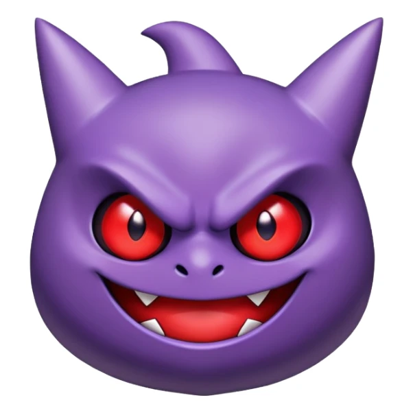 Gengar, the purple ghost Pokemon with red eyes and a mischievous grin sticker
