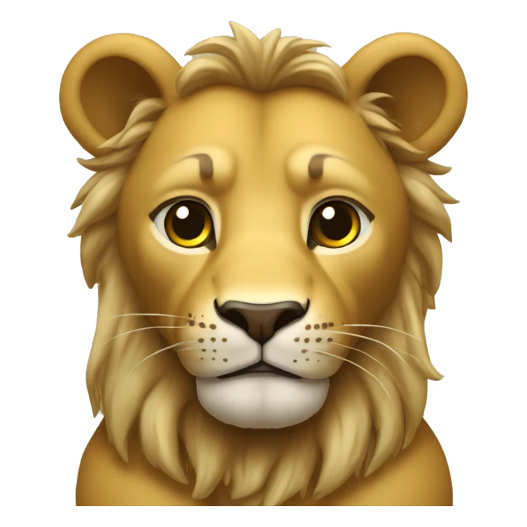 Un león que tenga corazones a su alrededor  sticker