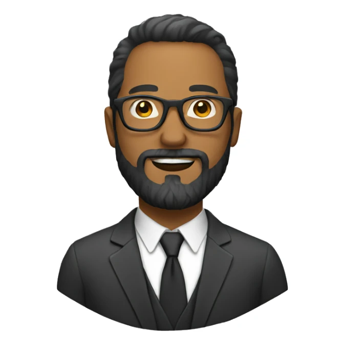 Man with beard in glasses sticker