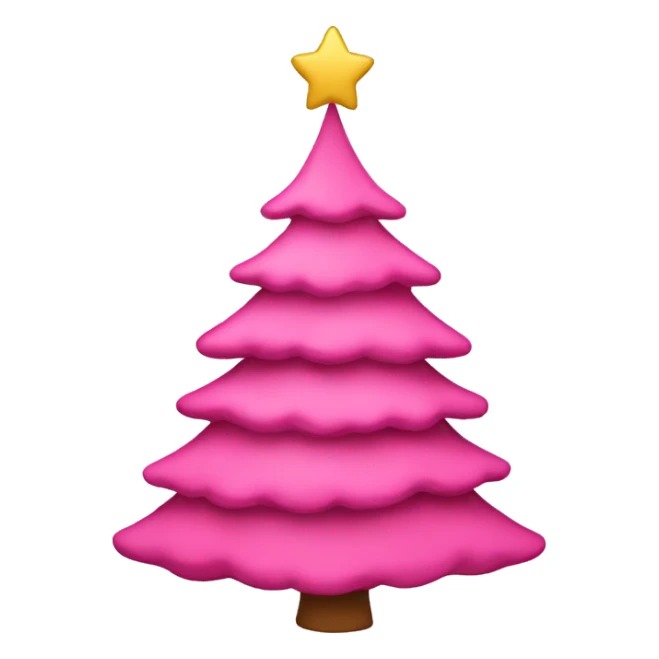 Pink christmas tree sticker