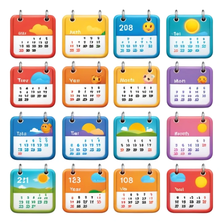 Months of the year sticker