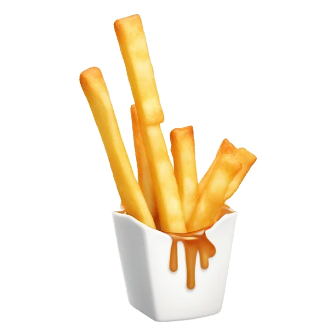 Fry dipping in a vanilla frosty sticker