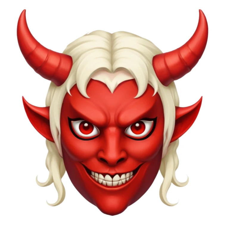 Un diavolo con una maschera da angelo sticker