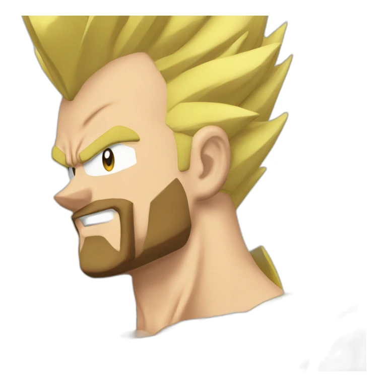 vegeta blond beard sticker