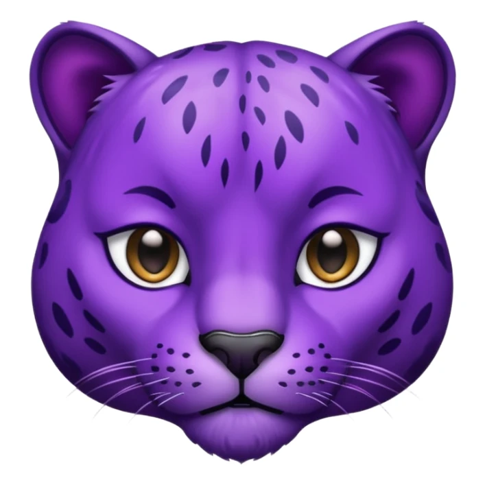 Purple Panther face turned to the slight right sticker