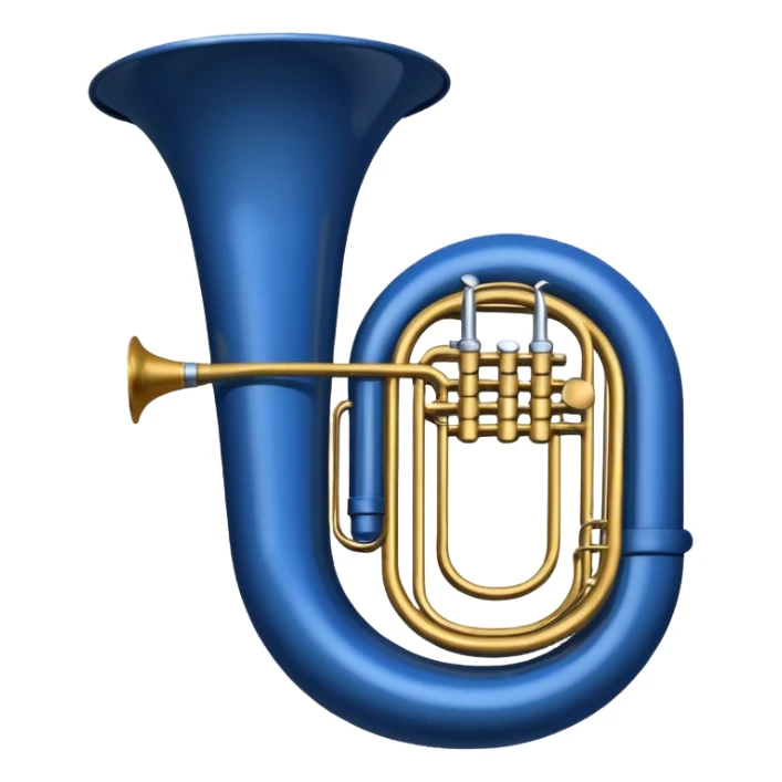 tuba redonda azul escura sticker