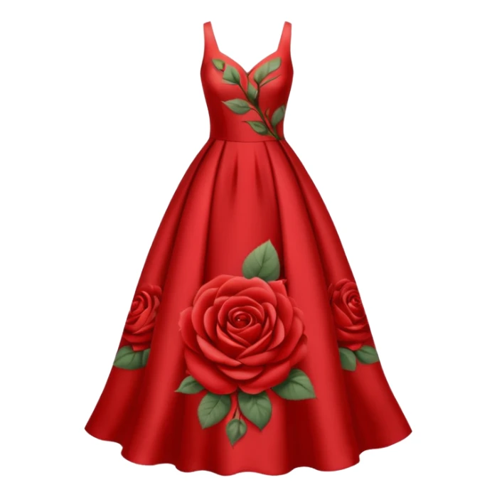 red rose dress no body sticker