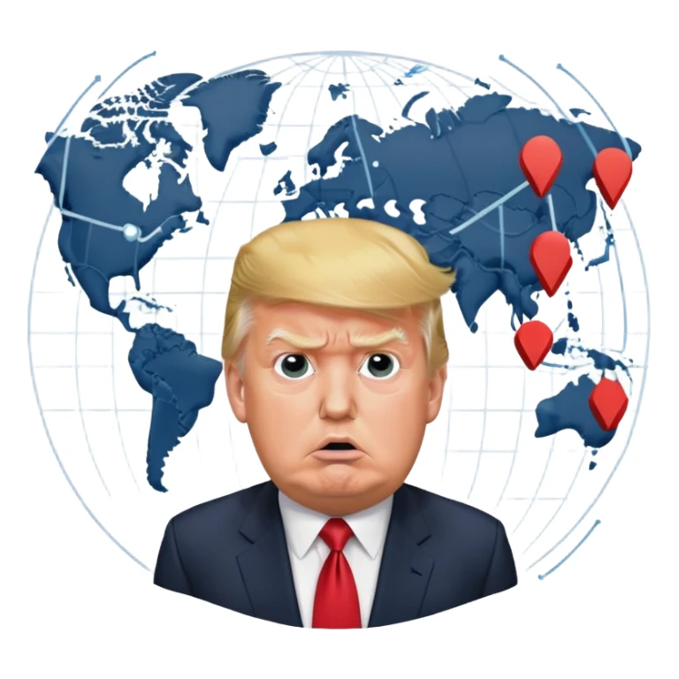 Trump crashing the world economy  sticker