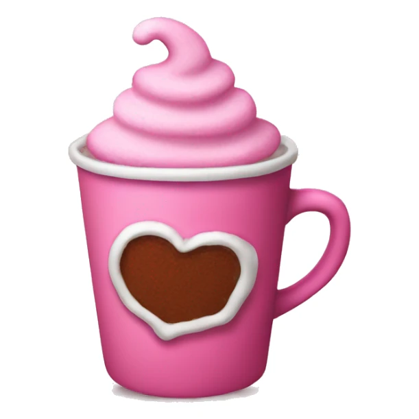 aesthetic Christmas Pink cup of cocoa sticker