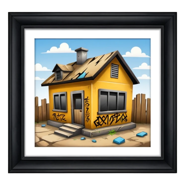 Abandoned trap house in the hood sticker