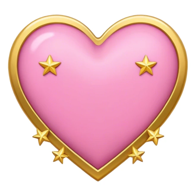 Pink heart with stars sticker