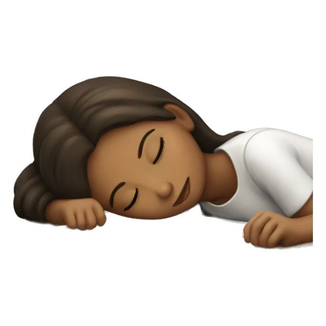 angelic brunette girl sleeping in desk  sticker