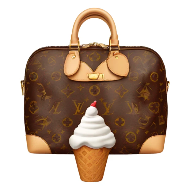 Louis Vuitton Bag whit Icecream sticker