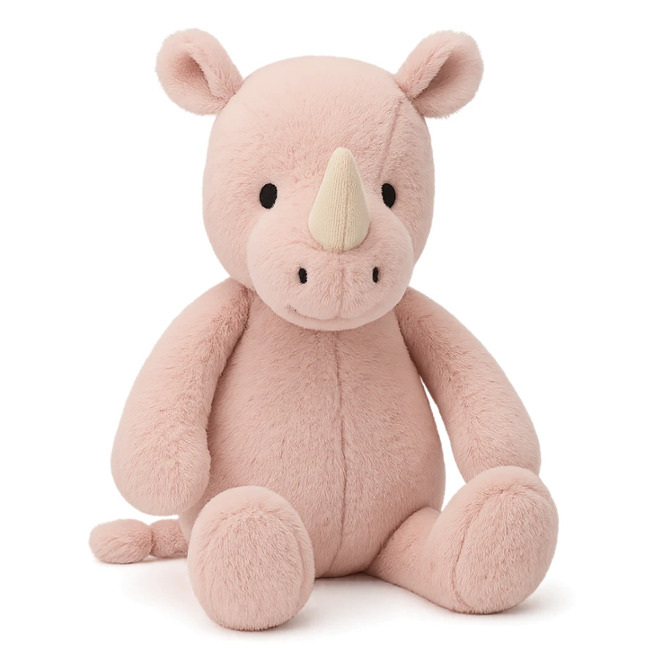 jellycat stuffed plush baby pink rhinoceros sticker