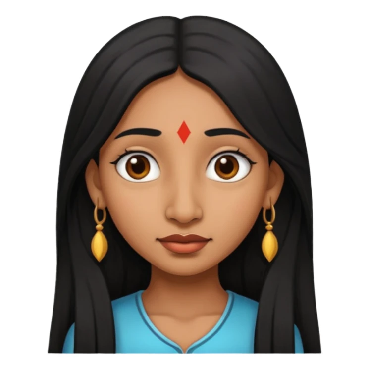 a indian girl with a big nose sticker