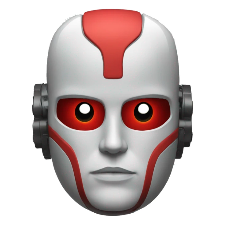 head of a bot with red siren sticker