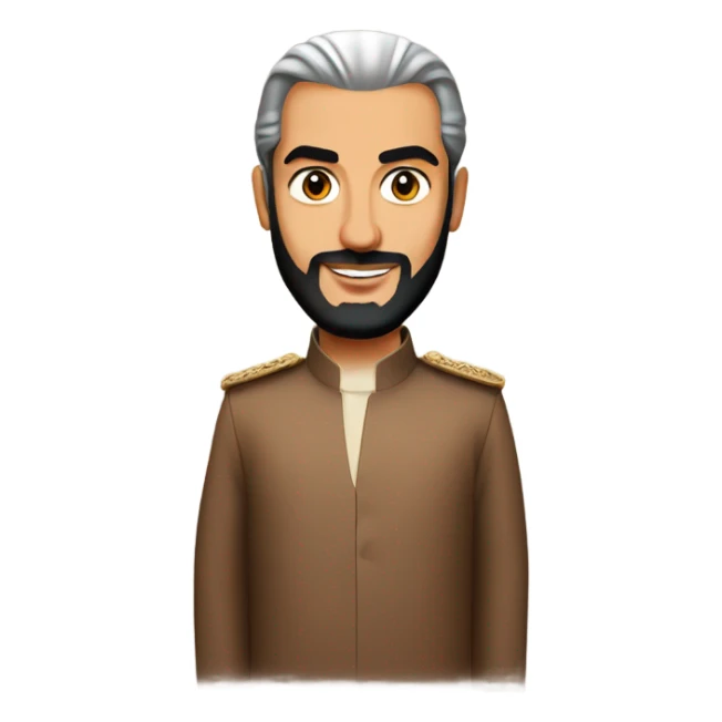Prince Mohammed bin Salman in a brown dress sticker