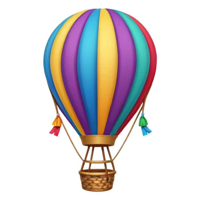 Balloon – Hot air balloon with colorful fabric sticker