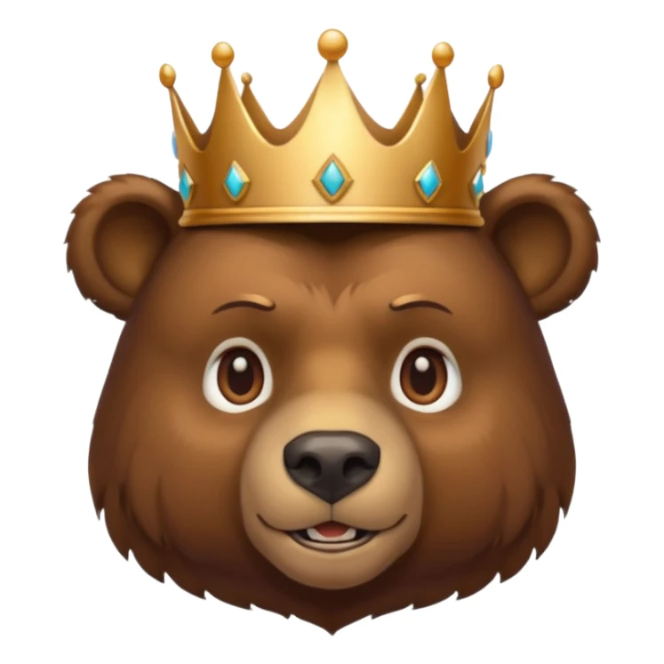 Bear with bronze crown — strong and gentle sticker