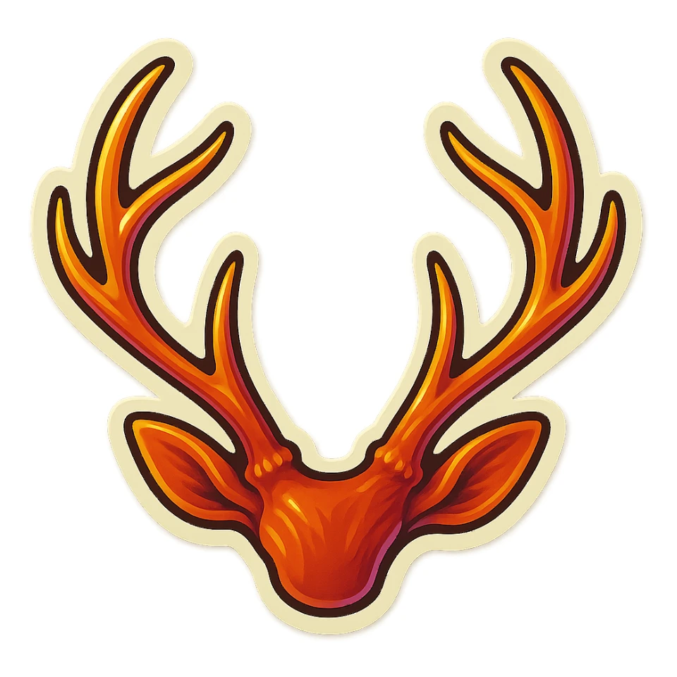 Pair of antlers sticker