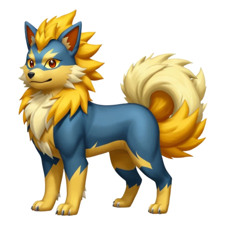 Manectric-Pyroar-Luxray-Flareon-Arcanine-fusion (full body) sticker