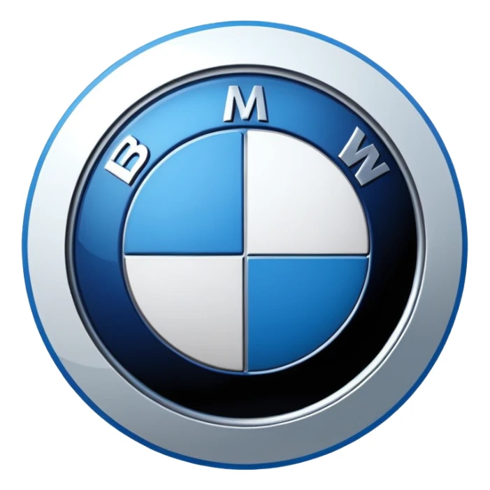 create an emoji of bmw logo so that i can copy and paste sticker