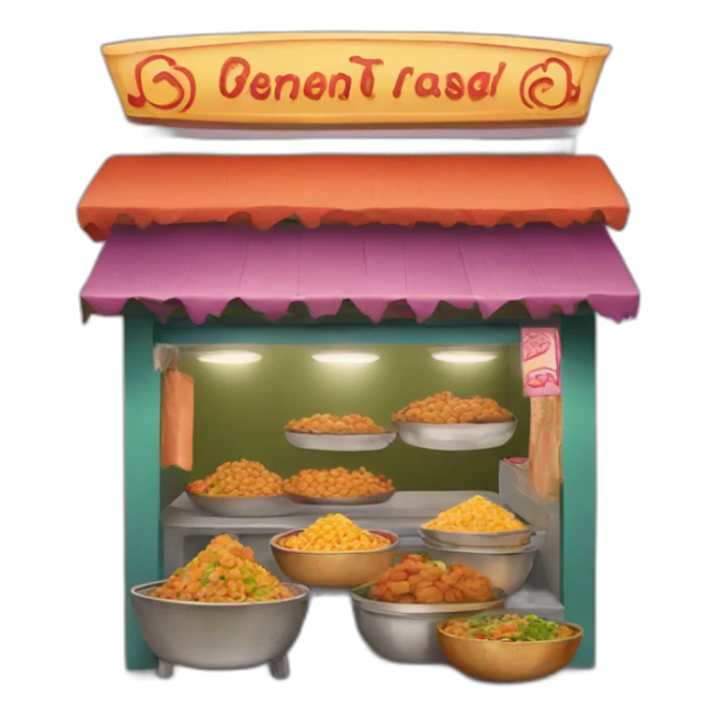 indian street food shop sticker