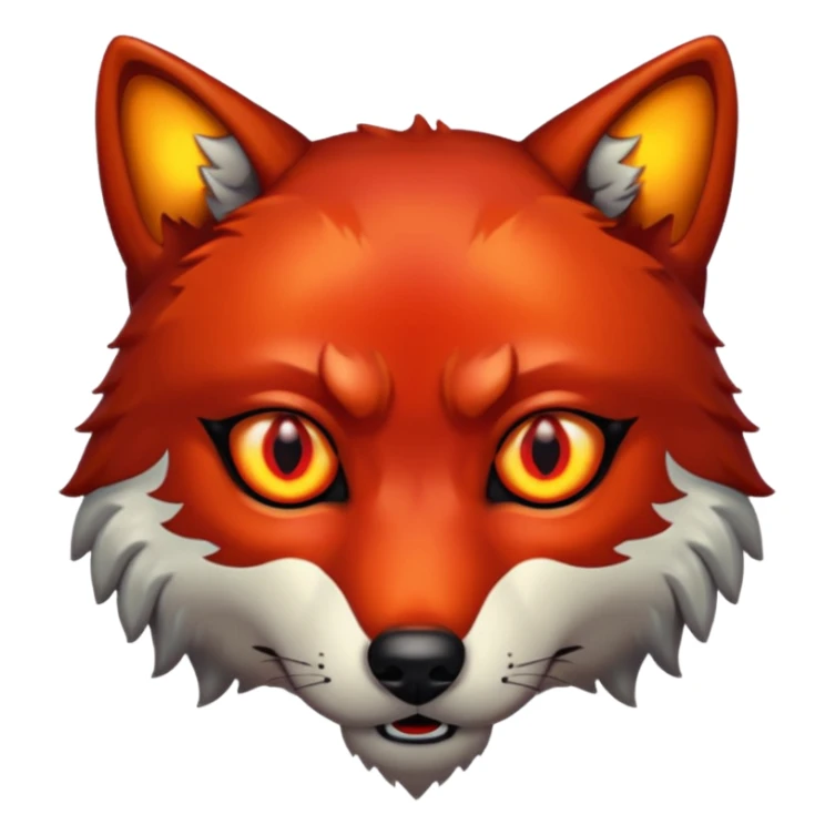 Wolf eyes glowing red sticker