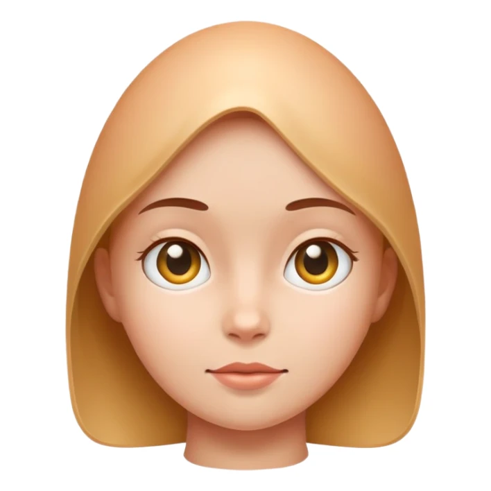 una ragazza che ha la testa che sembra un uovo sticker