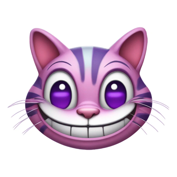 Cheshire Cat laughing emoji sticker