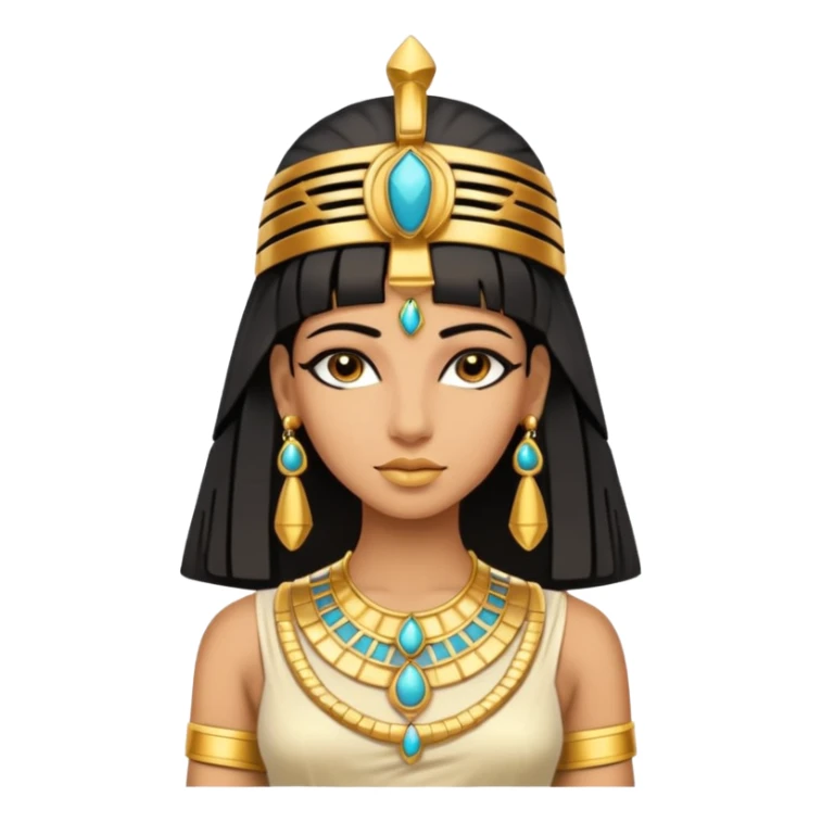 fullbody Cleopatra, high-detailed, realistic, front view, with golden jewelry sticker