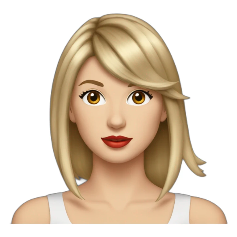 Taylor swift straight hair sticker