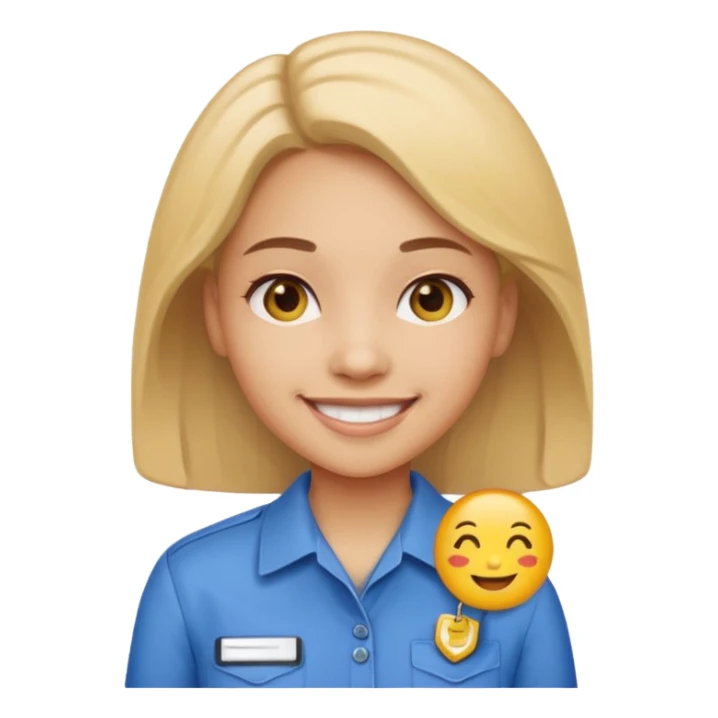 HR girl with a name badge emoji sticker