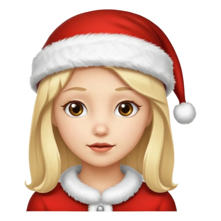 Blondie girl santa clauss sticker