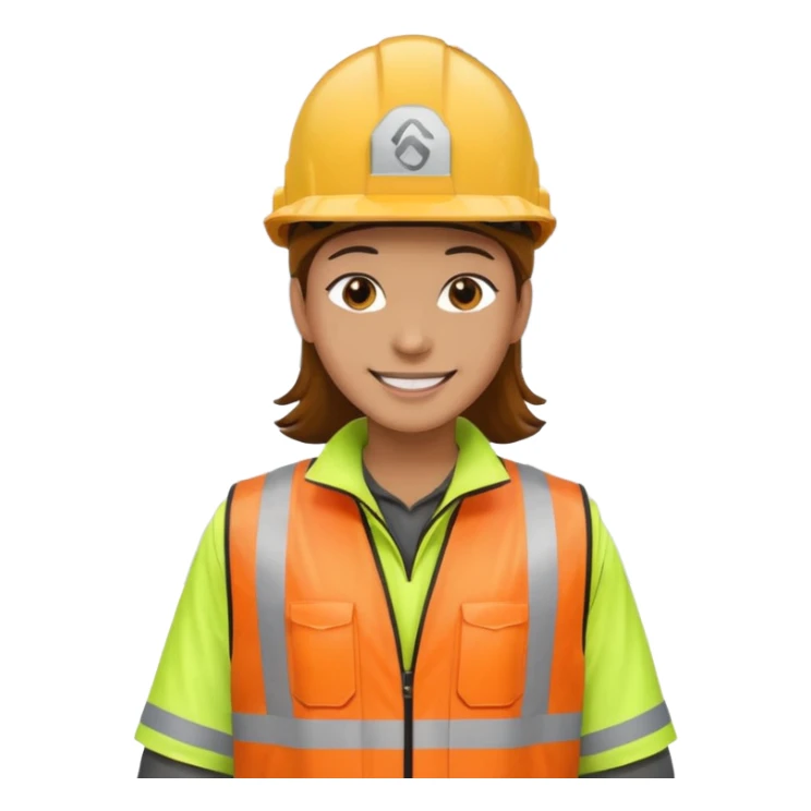 create a realistic emoji of a weather situations with a logistic worker in it sticker
