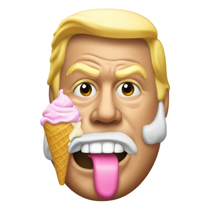 Donald Trump eating ice cream sticker