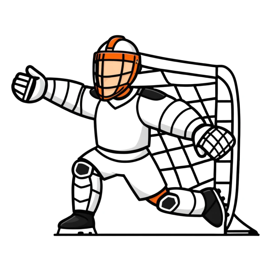 Football goalkeeper sticker