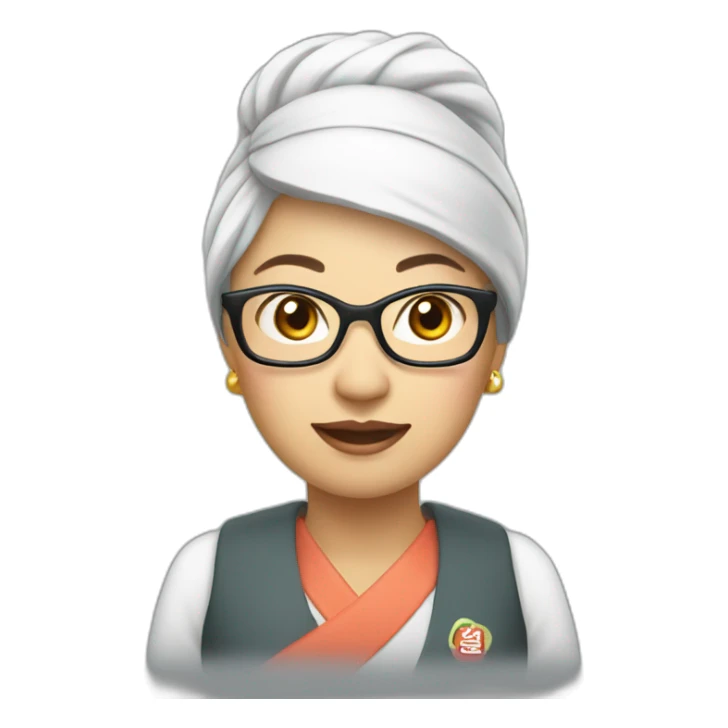 singapore hawker auntie sticker