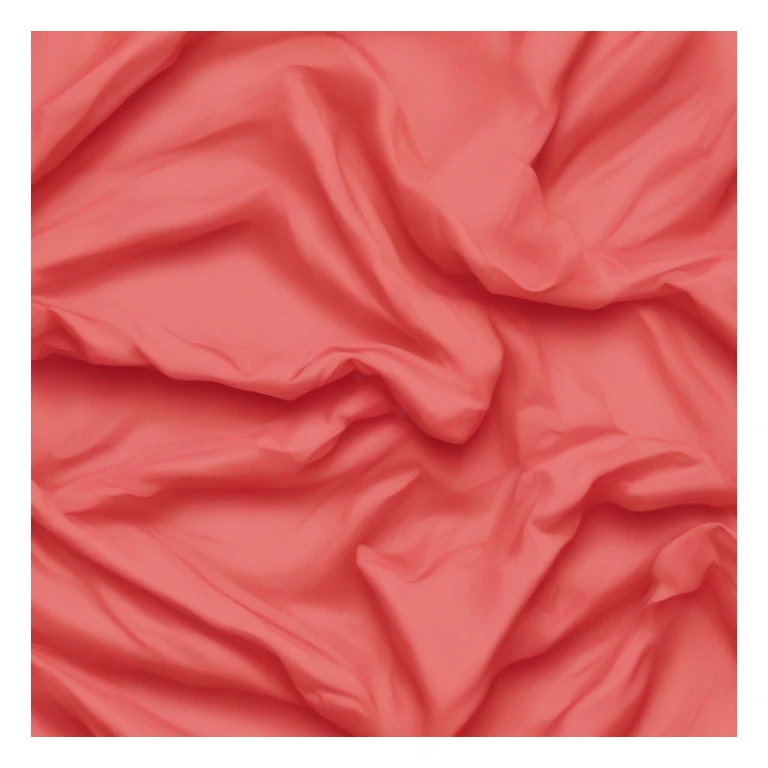 Crumpled bed sheet in poppy color sticker