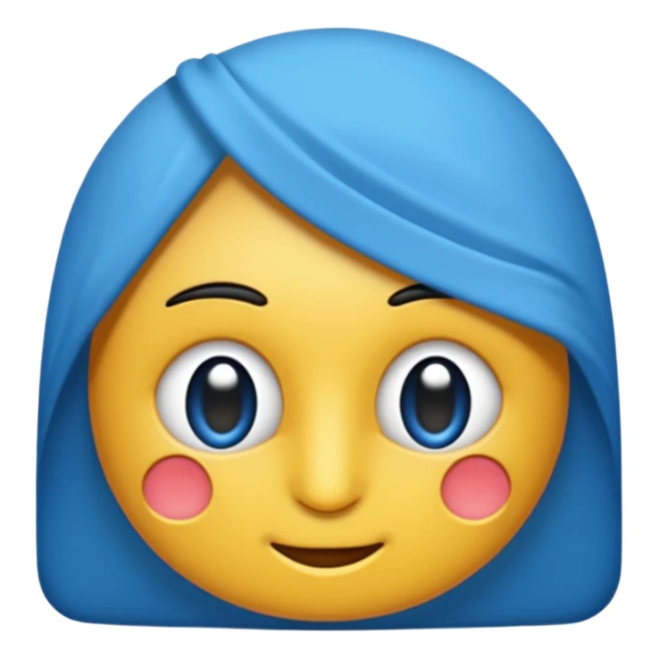 Sus işareti yapan yüz mavi sticker