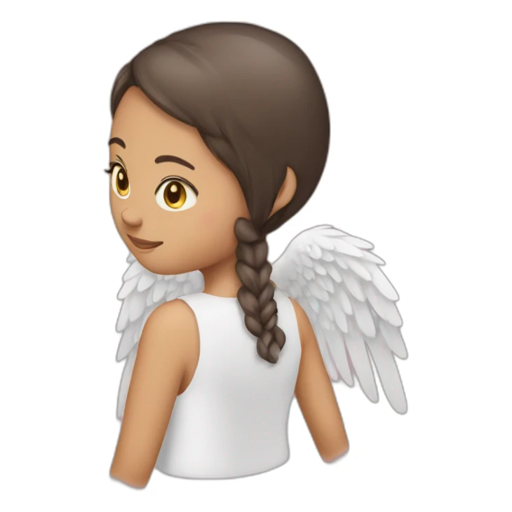 girl with angel wings on her back sticker